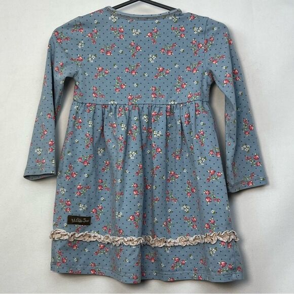 Matilda Jane blue and brown Dottie long sleeve print knit dress EUC - Picture 8 of 12